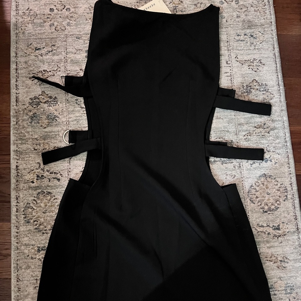 Peppermayo Black Backless Dress with Side Straps - Picture 3 of 4